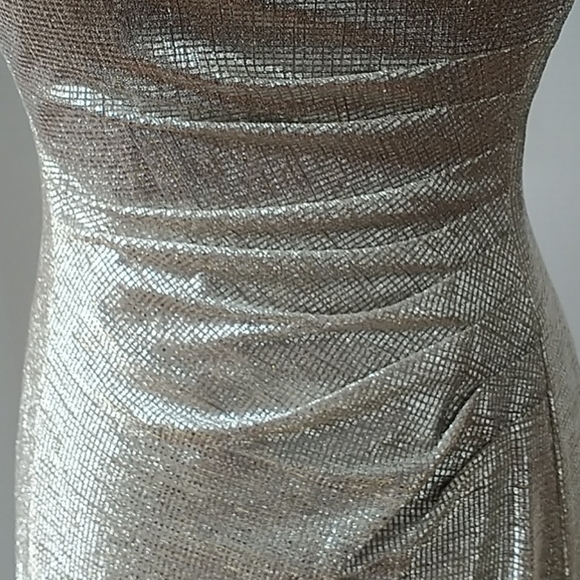 Tahari ASL, Metallic Long Gown, Sz 2 - Picture 9 of 16